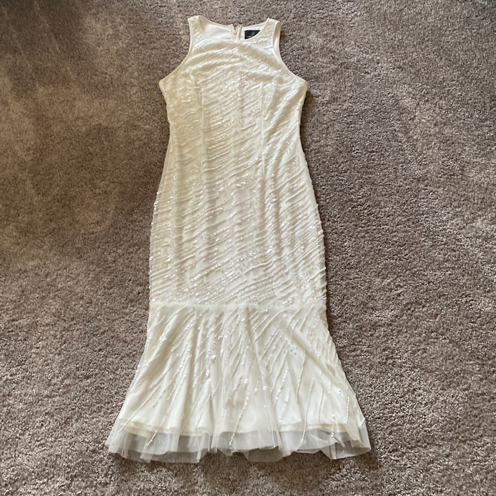 Ivory sequined dress. Worn once